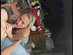 Late Night Blowjob And Sex Session In The Garage