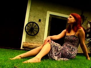 Lustful teen redhead hottie explores the slut’s world