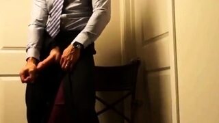 Married Dad Strokes his Big Cock