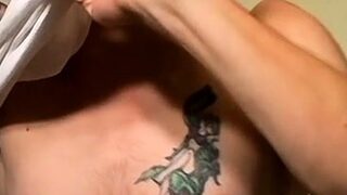 Nude twink sure knows how to tease with that big schlong