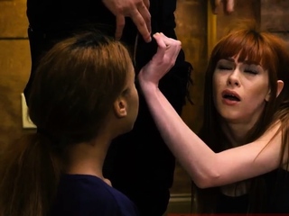 Office punishment and  twin slaves Sexy young girls, Alexa N