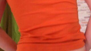 Redhead Lowers Jeans To Fill Both Holes