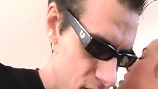 Sexy blonde teen blowjob and gangbanged then creampied