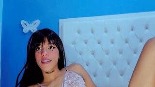 Sexy Ladyboy Stroke her Cock Up Close on Cam