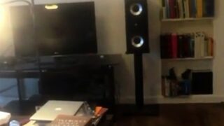 She got on her knees and starts sucking