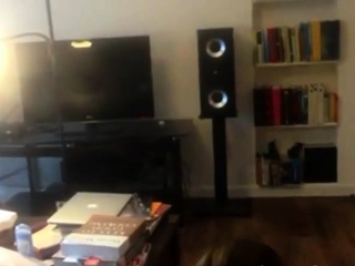 She got on her knees and starts sucking