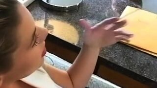 Startling honey and learning how to ride a sex toy