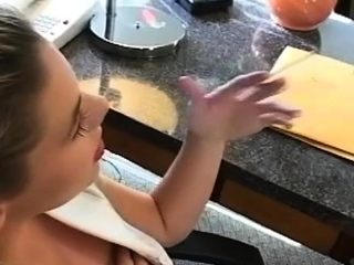 Startling honey and learning how to ride a sex toy