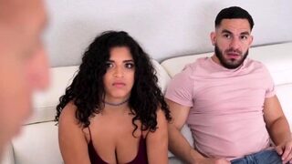 Stepbrother getting his dick sucked by his sexy stepsister
