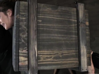 Wicked slut tears up during her kinky pussy torture session