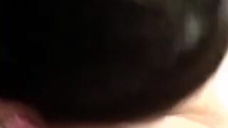 Busty Asian close up masturbation