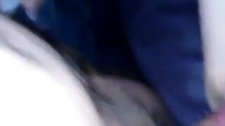 Fat girl, creampie and gangbang in adult theatre