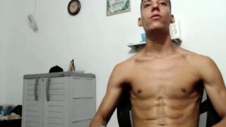 Four twinks enjoy gay group sex party