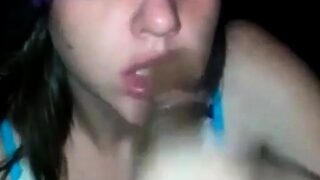 White girl knows how to worship black dick